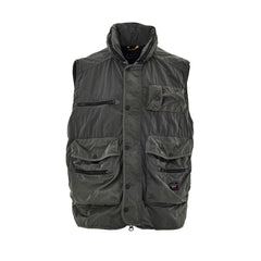 Paul & Shark Gray Polyester Sleveless Jacket - Vests