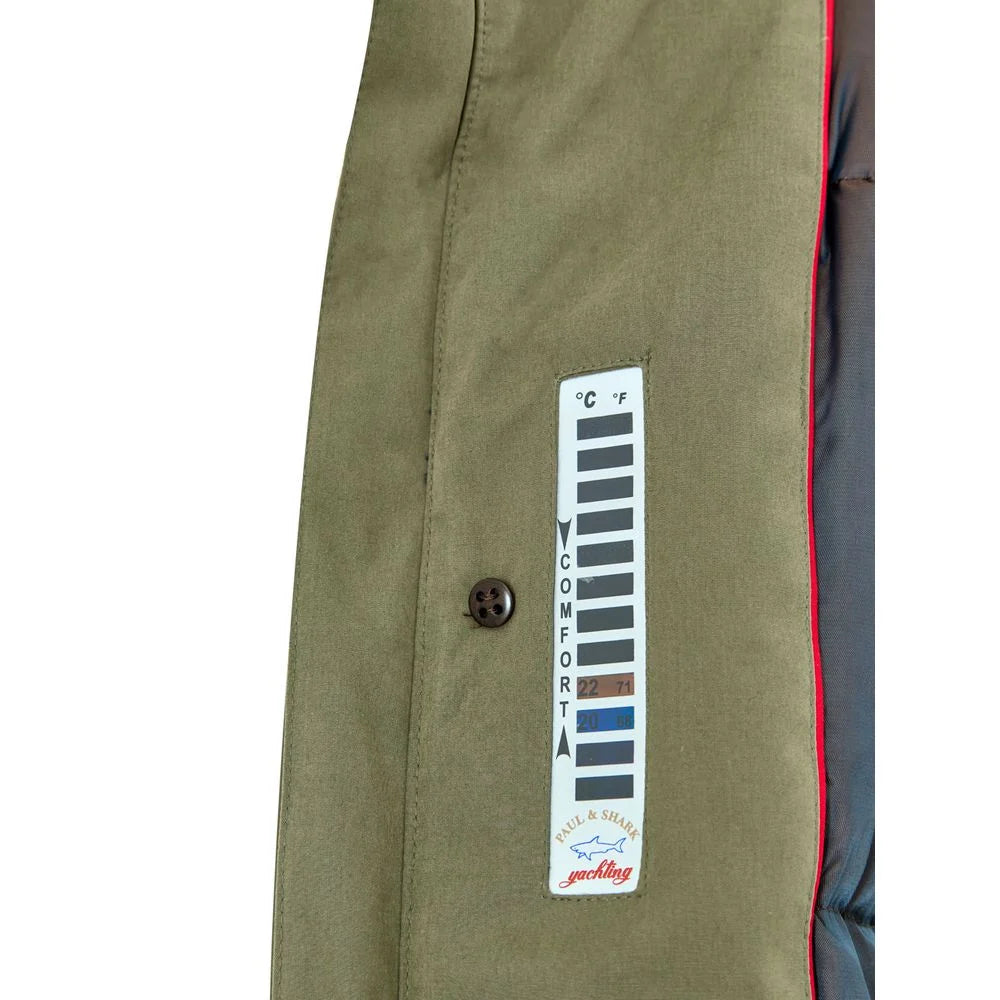 Paul & Shark Green Polyester Coat - XL