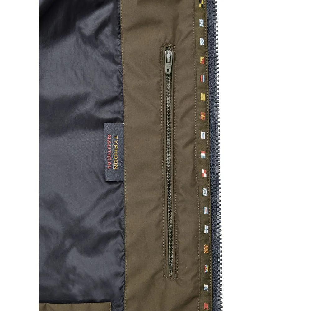 Paul & Shark Green Polyester Sleveless Jacket - 3XL - Vests