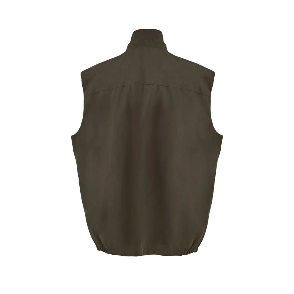 Paul & Shark Green Polyester Sleveless Jacket - 3XL - Vests