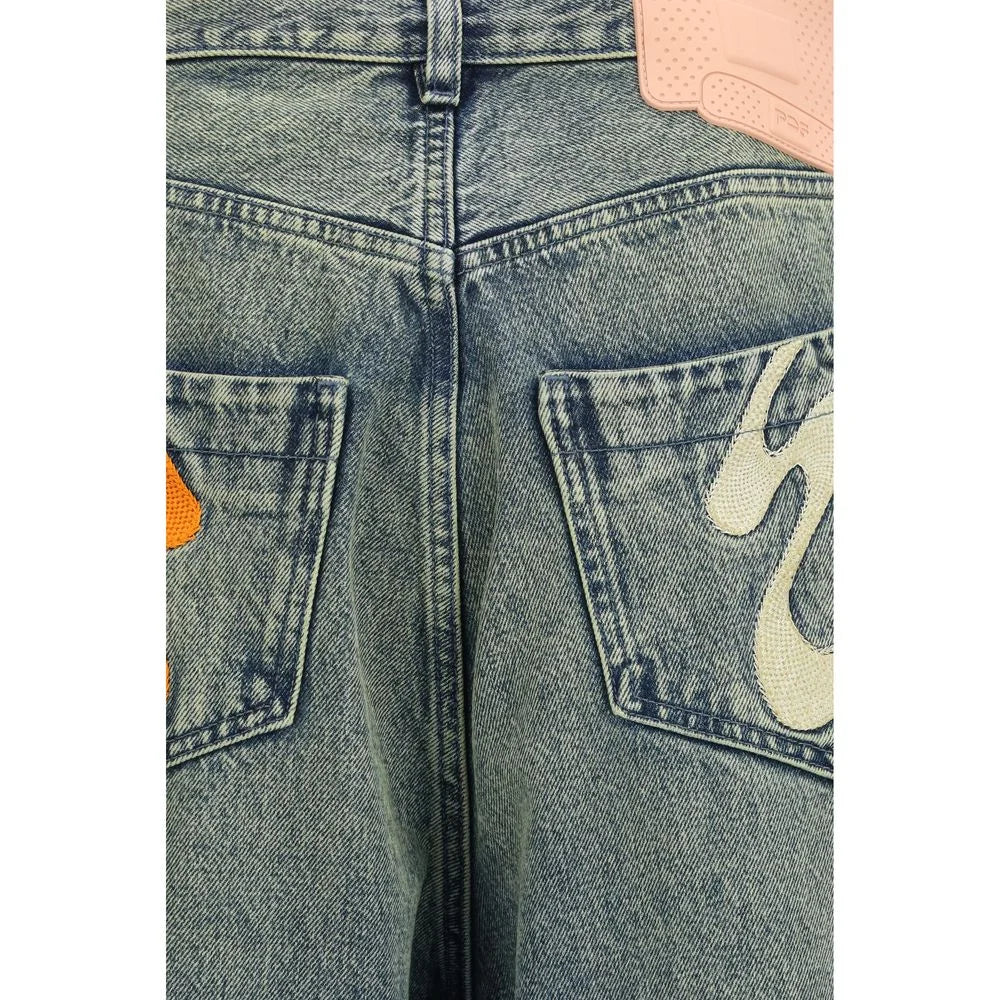PDF Channel Blue Cotton Relaxed Fit Jeans - W29