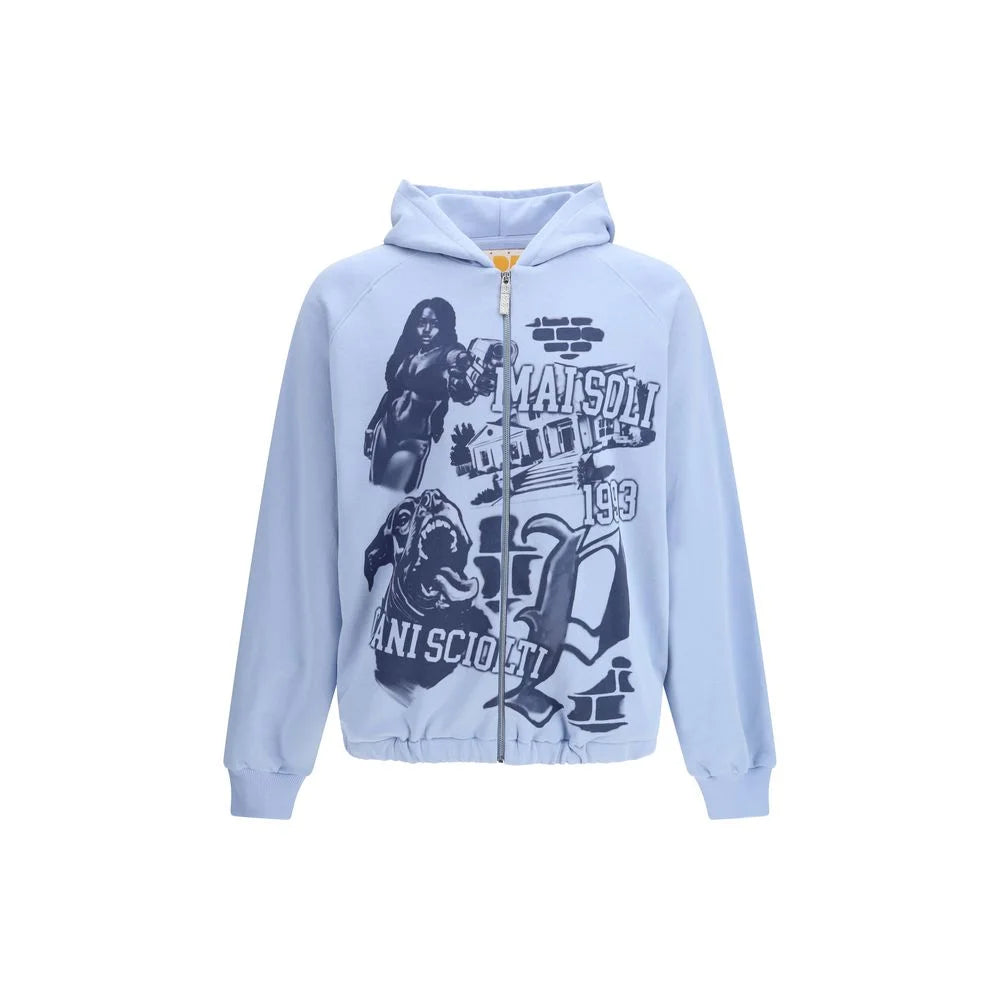 PDF Kanalblå sweatshirt i bomull