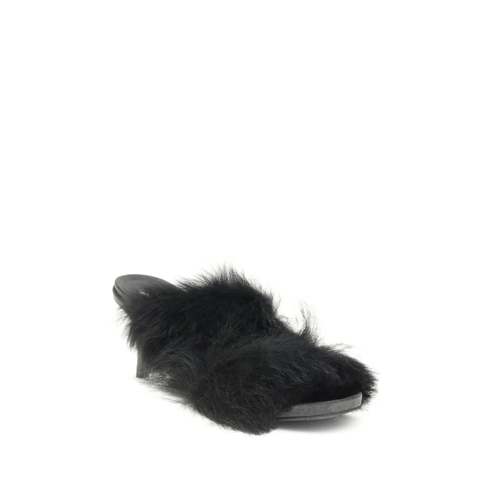 Pedro García Fur-trimmed mules Sandals - Sandals