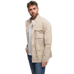 People Of Shibuya Beige Cotton Men Jacket - Coats & Jackets