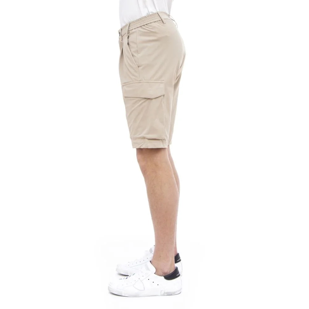 People Of Shibuya Beige Stretch Bermuda Cargo Shorts - IT56 | 3XL - Cargo Shorts