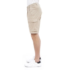 People Of Shibuya Beige Stretch Bermuda Cargo Shorts - IT56 | 3XL - Cargo Shorts