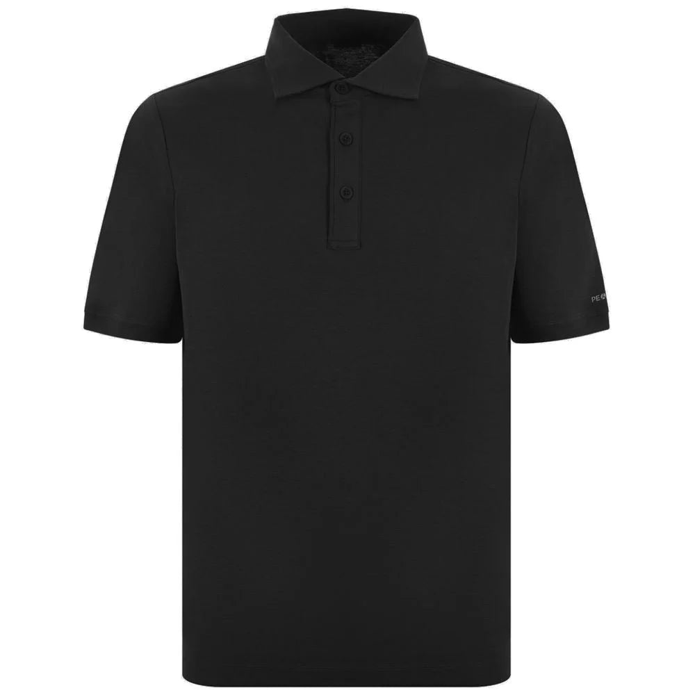 People Of Shibuya Black Cotton Polo Shirt - Polos