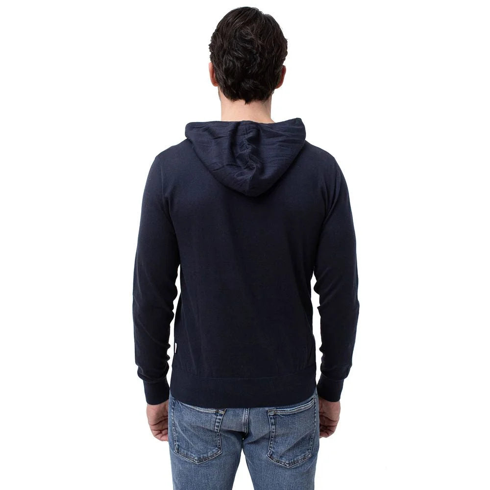 People Of Shibuya Blue Cotton Men Hoodie - Hoodies