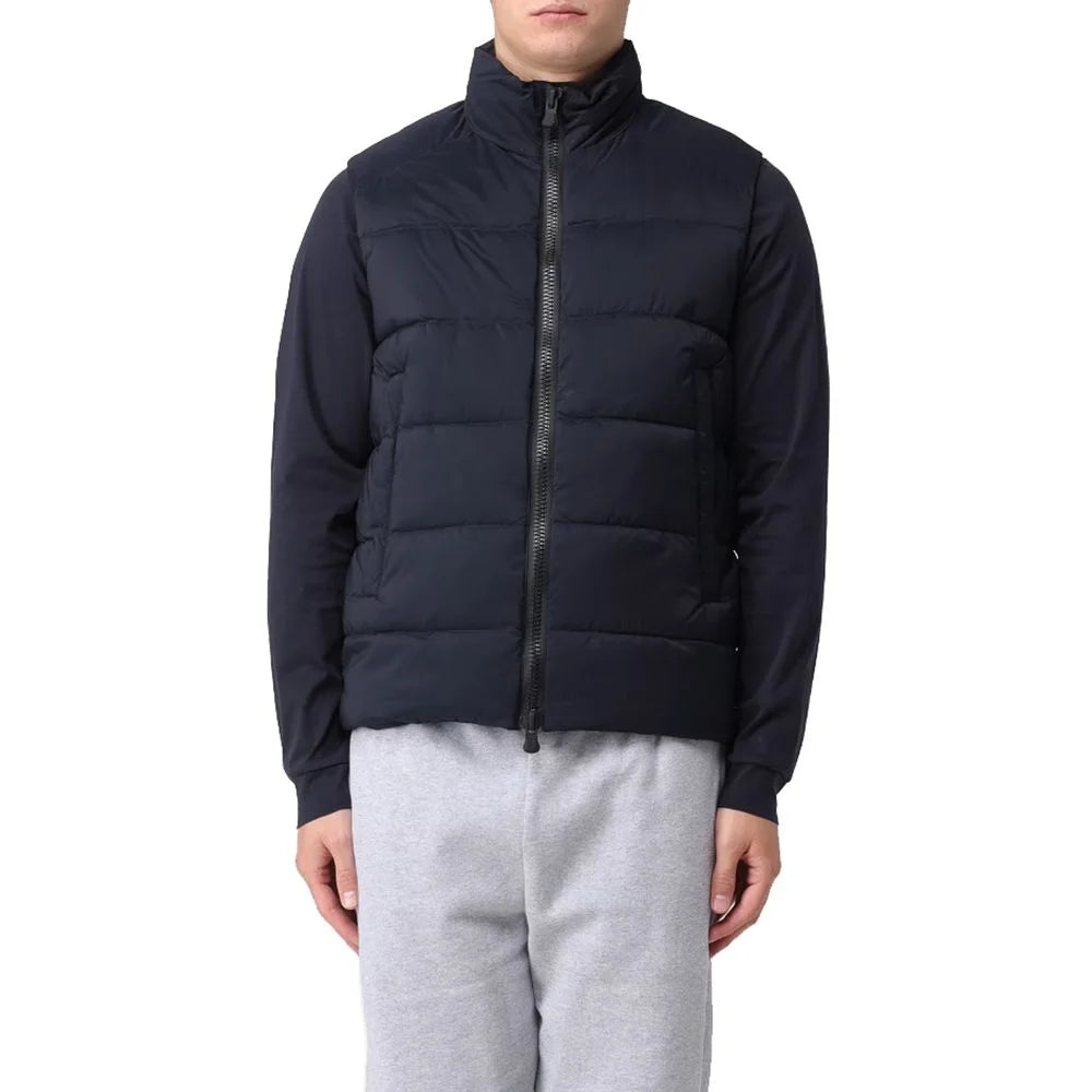 People Of Shibuya Blue Polyester Men Vest - IT58 | 3XL - Puffer Jackets