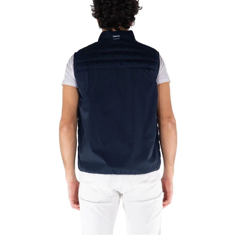 People Of Shibuya Blue Polyester Men’s Vest - Vests