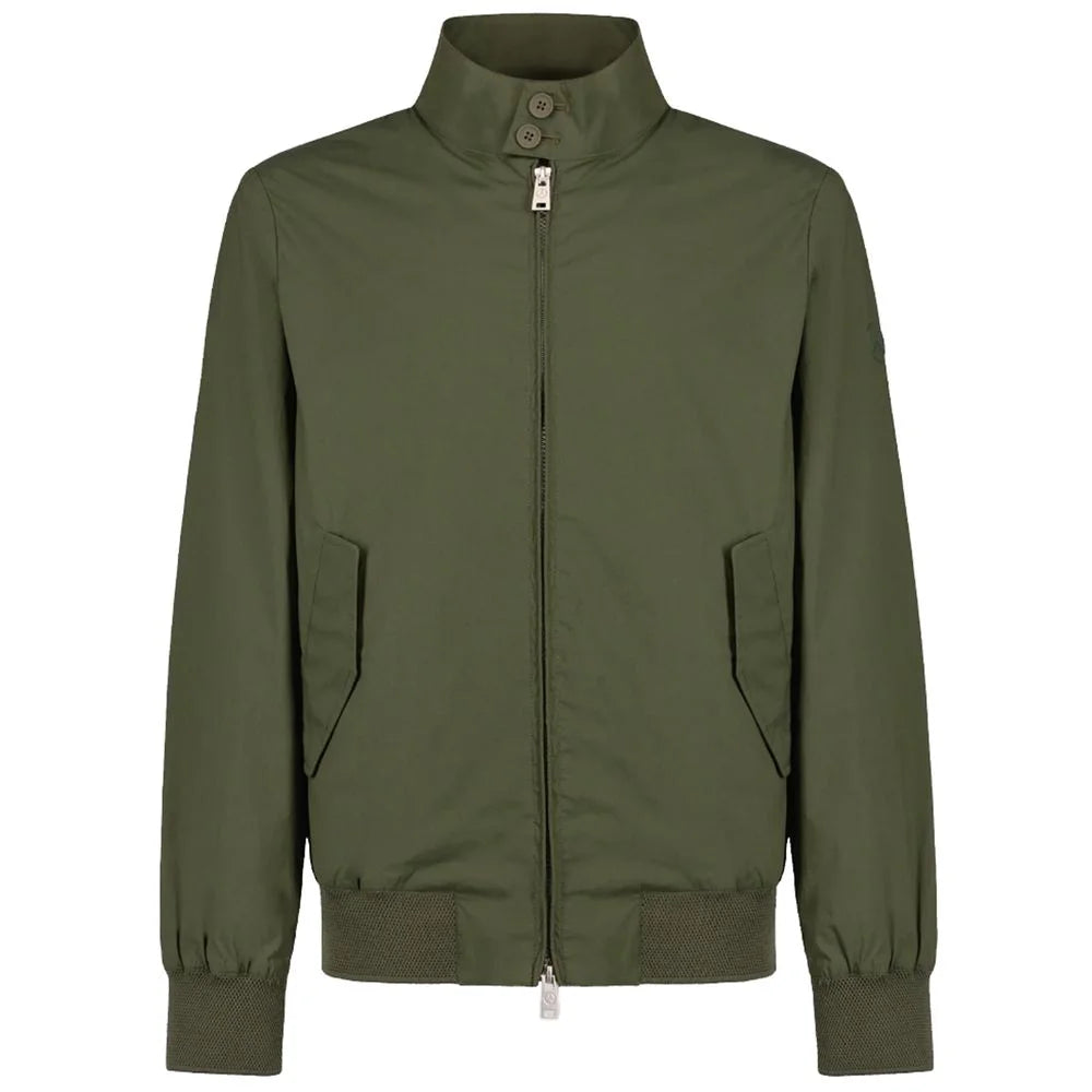 People Of Shibuya Green Cotton Men Bomber Jacket - Bomber Jackets