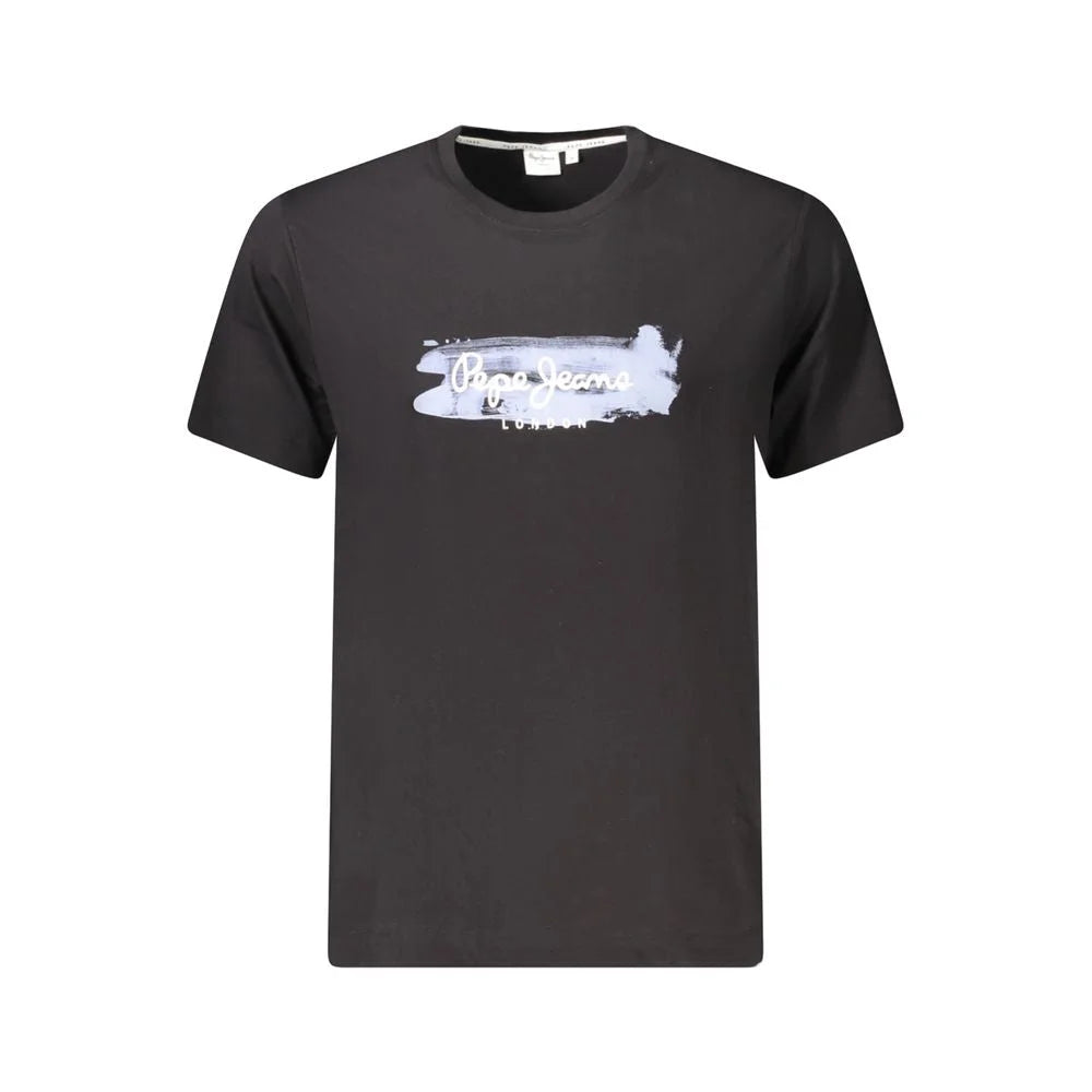 Pepe Jeans Black Cotton Men T-Shirt - S - T-Shirts