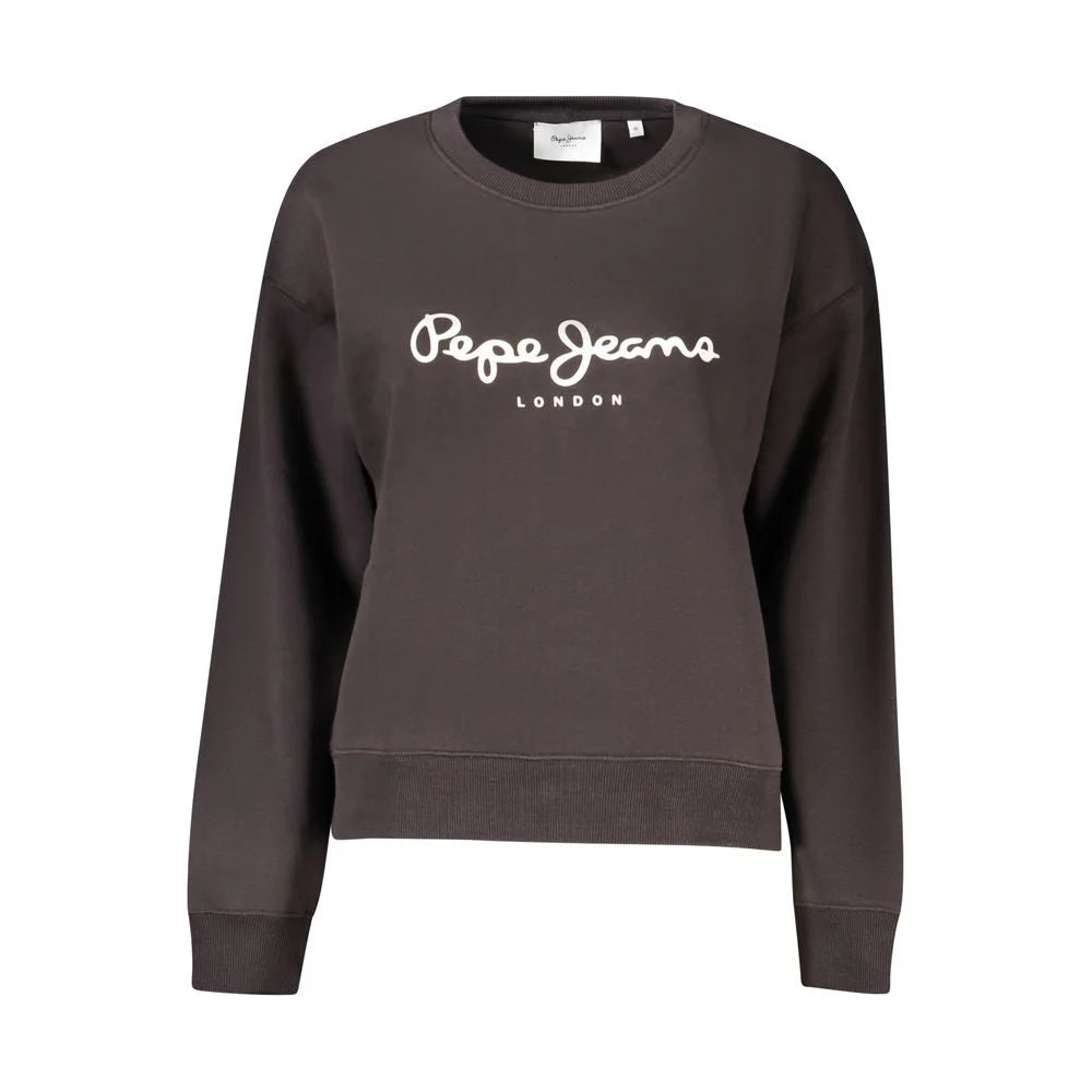 Pepe Jeans Black Cotton Women Sweater - Sweatshirts