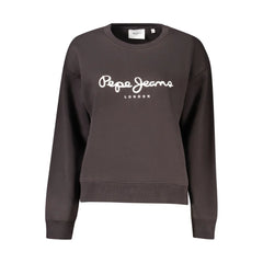 Pepe Jeans Black Cotton Women Sweater - Sweatshirts