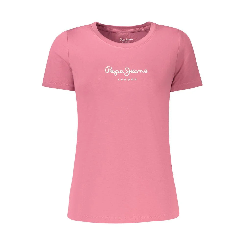 Pepe Jeans Pink Cotton T-Shirt - T-Shirts