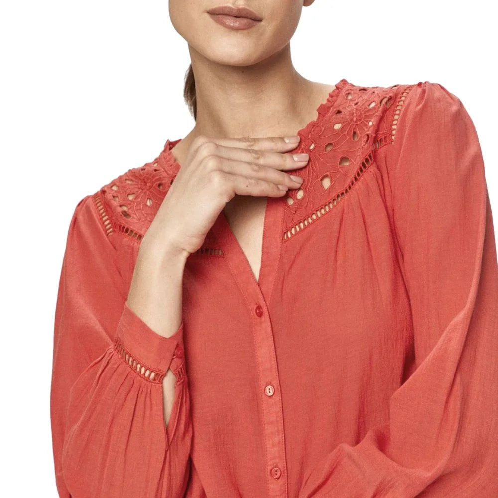 Pepe Jeans Red Viscose Shirt - 40 - Shirts