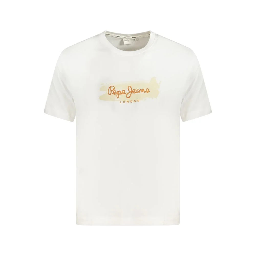 Pepe Jeans White Cotton T-Shirt - XL