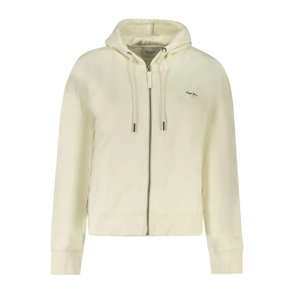 Pepe Jeans White Cotton Women Hoodie - XL - Hoodies