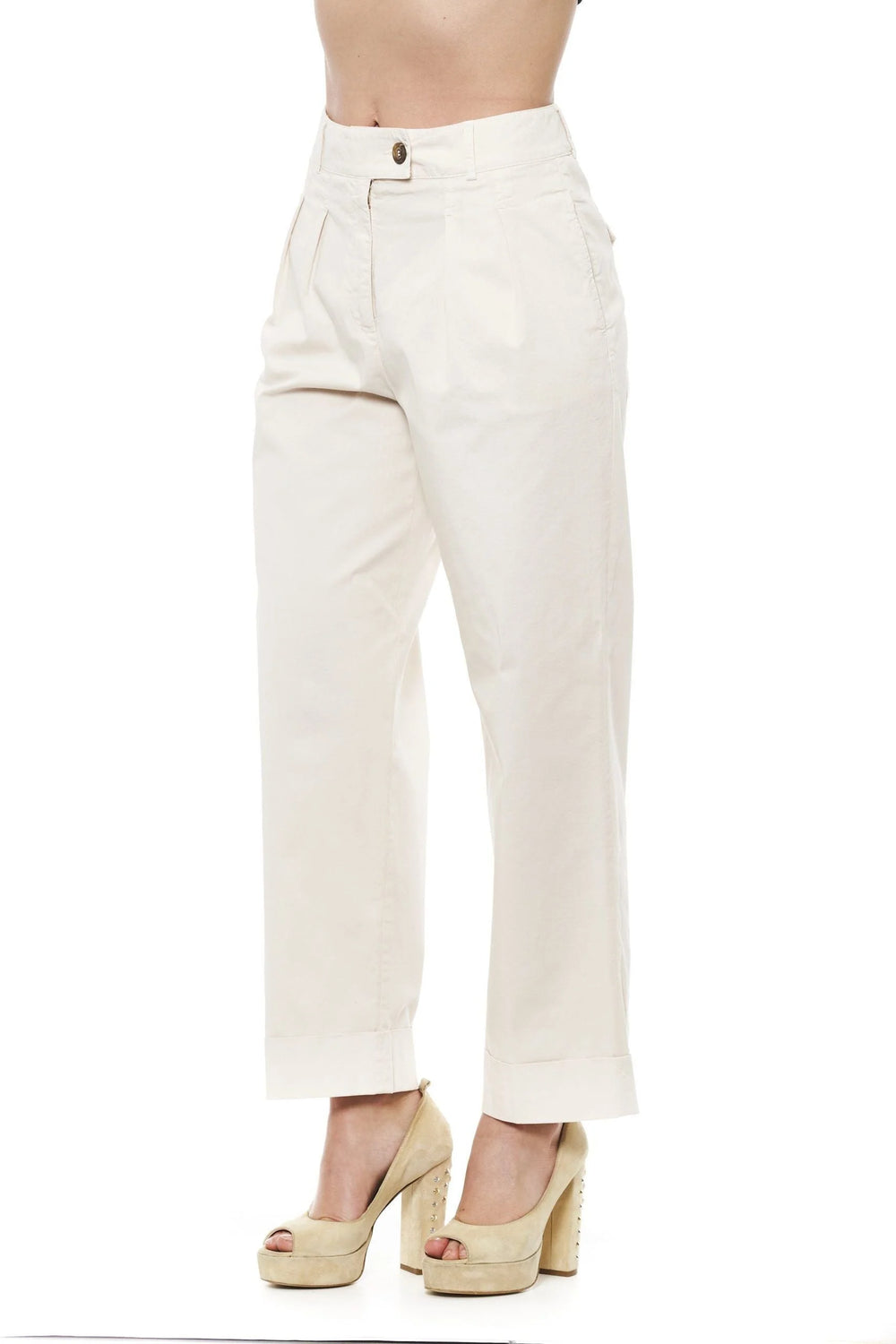 Peserico Beige Wide Palazzo Pants - IT42 | S - Trousers