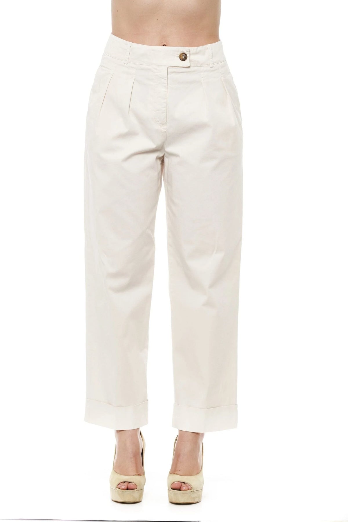 Peserico Beige Wide Palazzo Pants - IT42 | S - Trousers