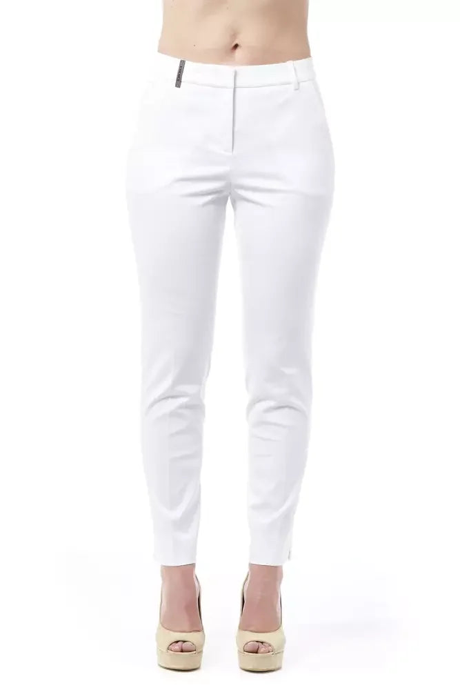Peserico Chic High Waist Cigarette Leg Trousers - IT48 | XL - Trousers