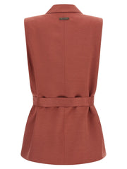 Peserico Multicolor Viscose Sleeveless Jacket