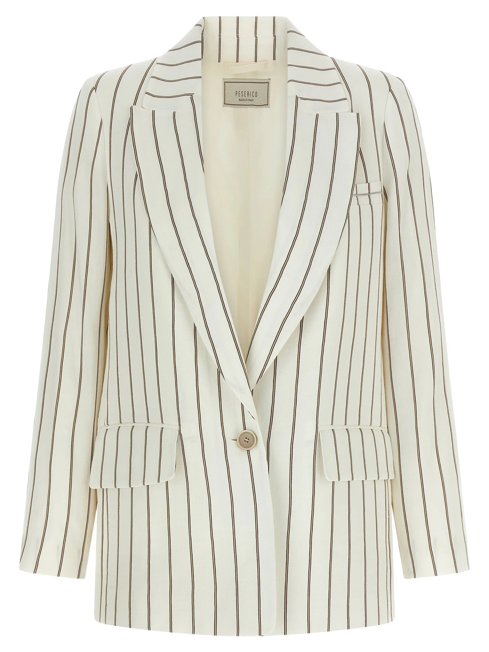 Peserico White Linen Blazer