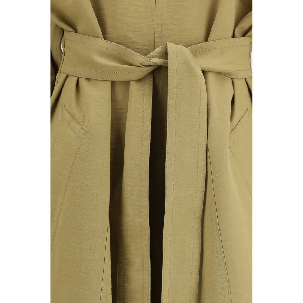 Petar Petrov Beige Lyocell Trench Coat - Trench Coats