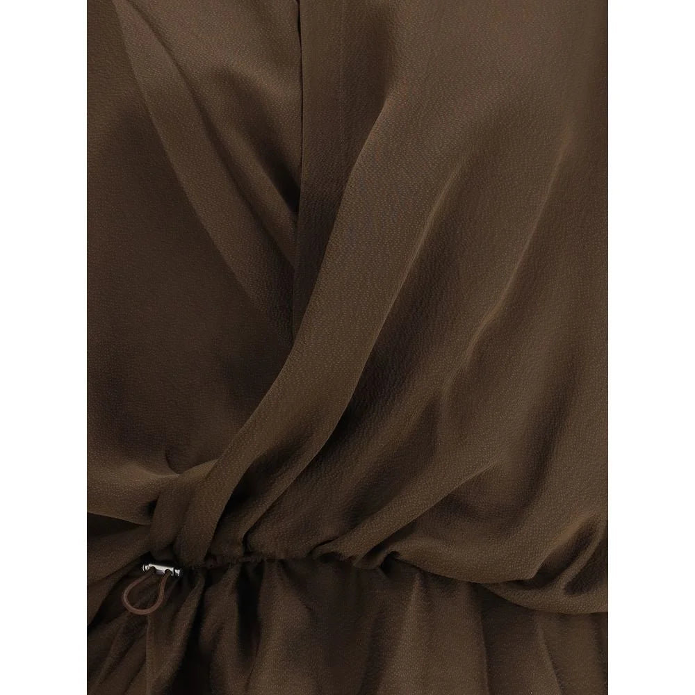 Petar Petrov Brown Silk Blouse - IT36 | XS