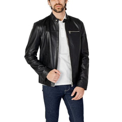 Peuterey Black Leather Jacket - L