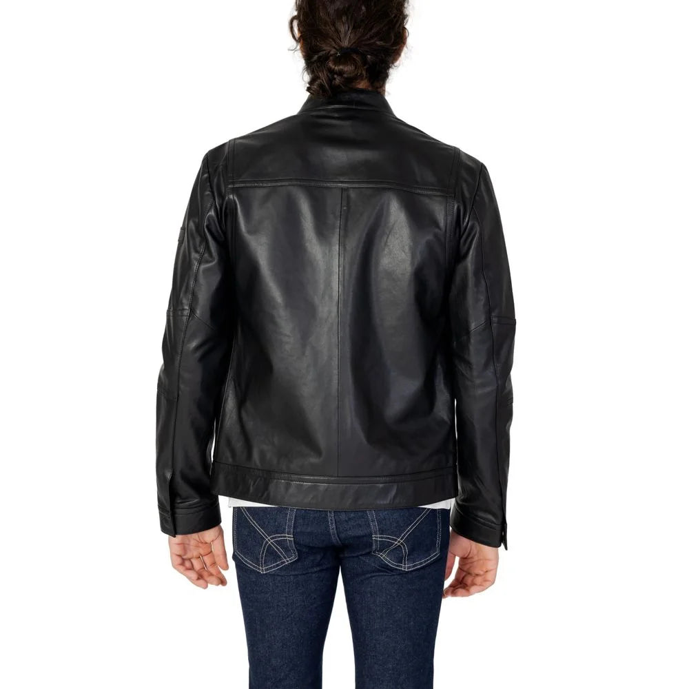 Peuterey Black Leather Jacket - L