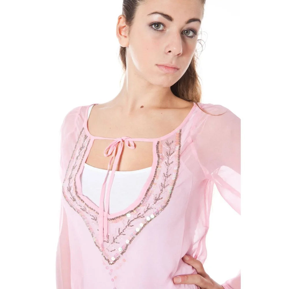 Phard Pink Silk Women Top - T-Shirts