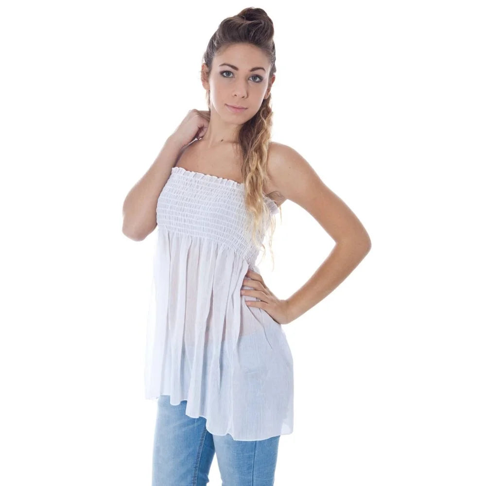 Phard White Polyester Underwear - Tank Tops