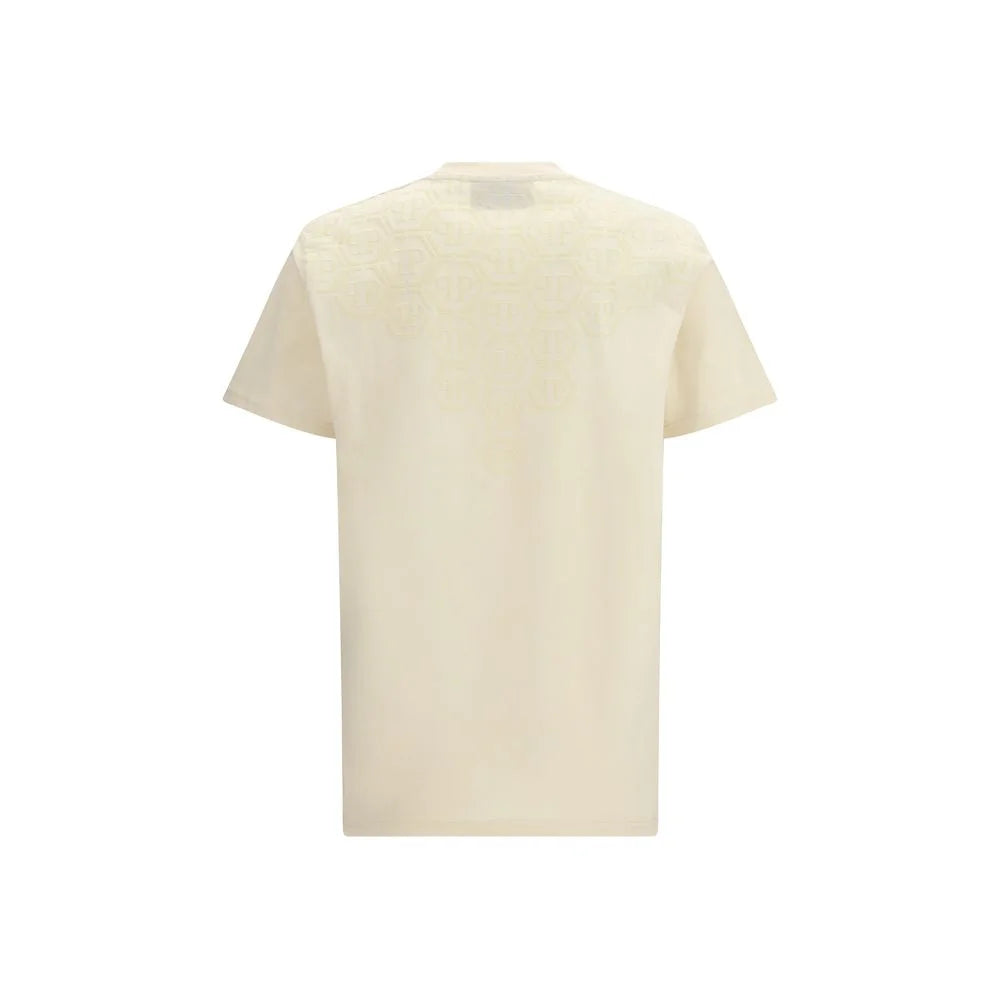 Philipp Plein Beige Cotton T-Shirt