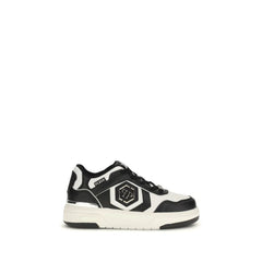 Philipp Plein נעלי ספורט אטלטית מעור פרה שחור Bos Taurus - נעלי ספורט