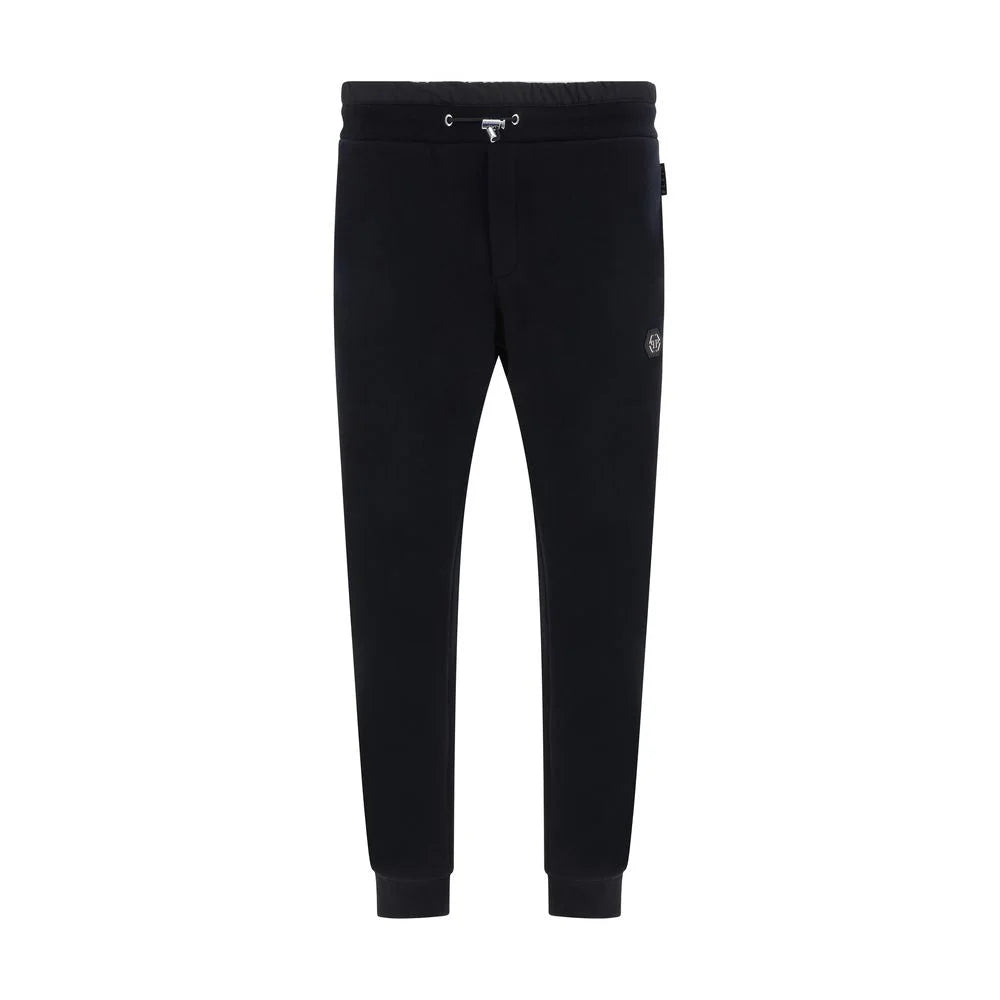 Philipp Plein Black Cotton Joggers (Workout Pants)