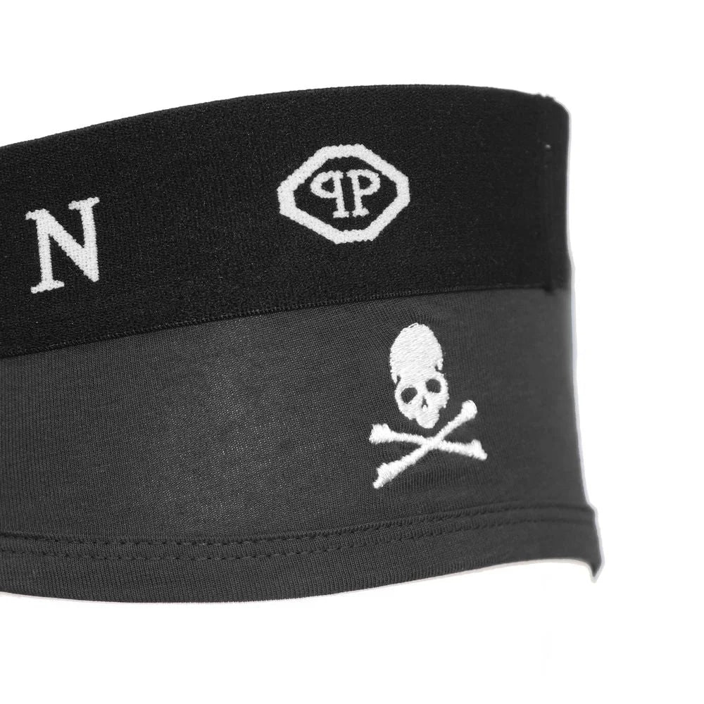 Philipp Plein Black Cotton Men Boxer Short Pack - XL - Boxer Shorts
