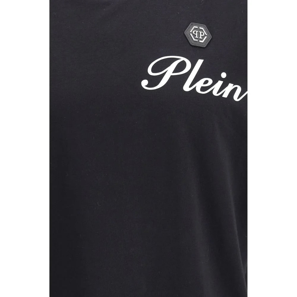 Philipp Plein Black Cotton T-Shirt