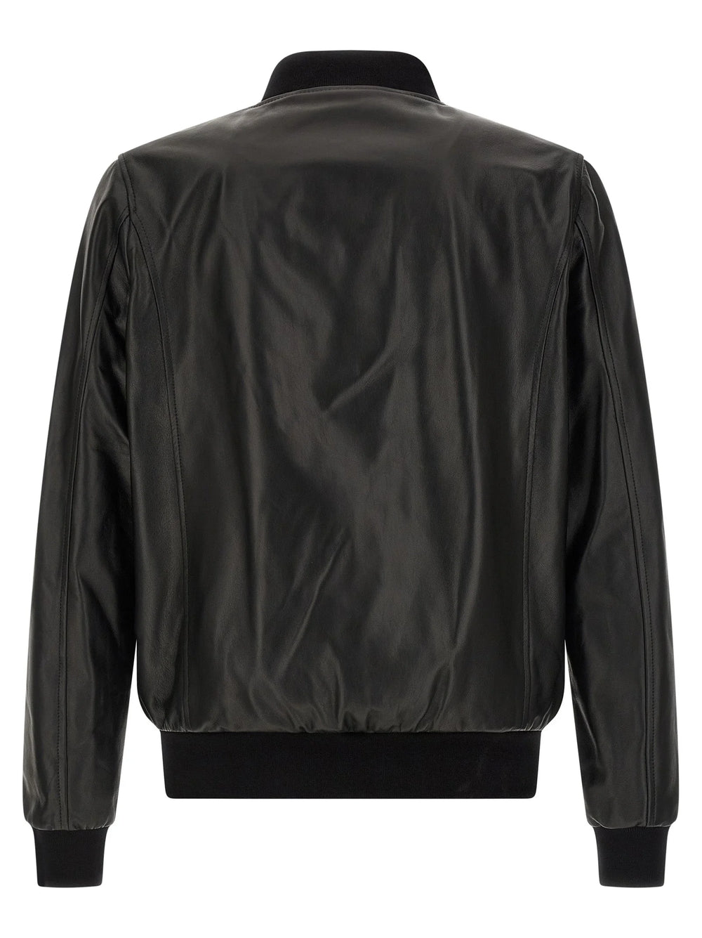 Philipp Plein Black Lambskin Leather Jacket