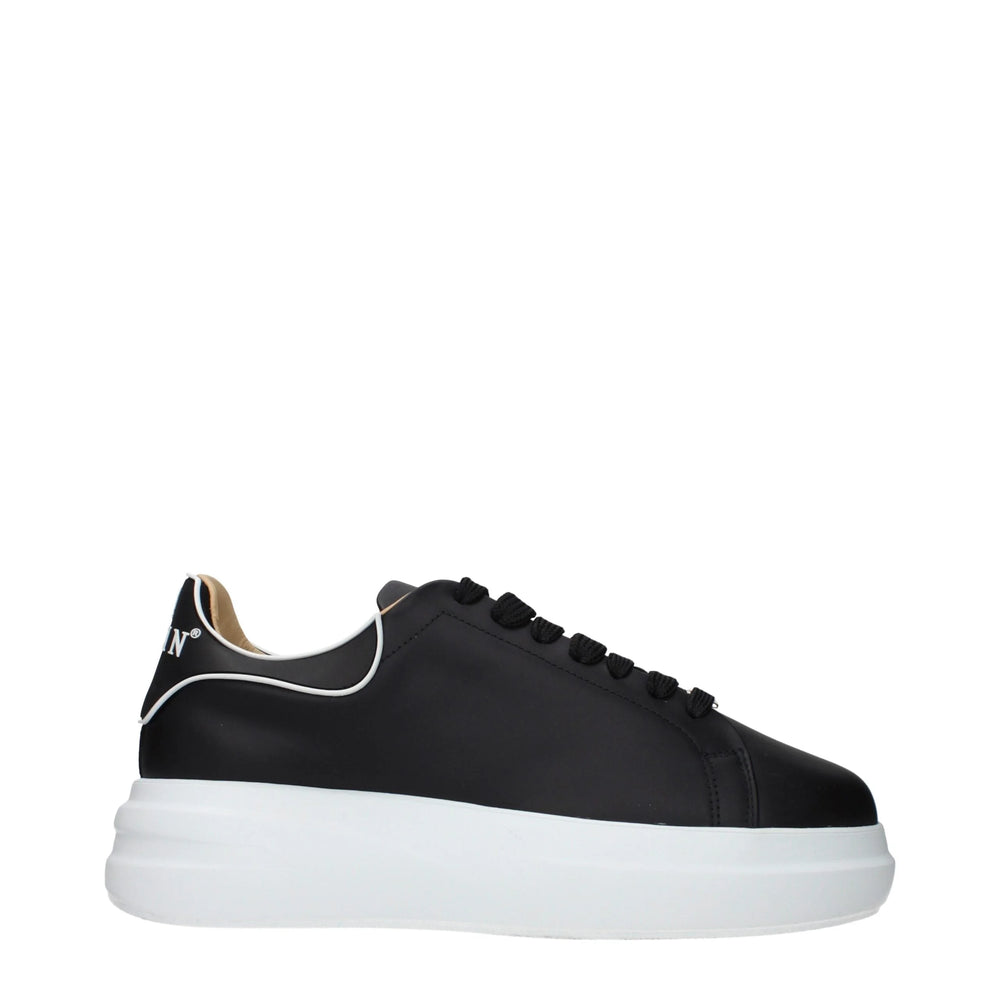 Philipp Plein Black Leather Chunky Sneakers - EU40/US7