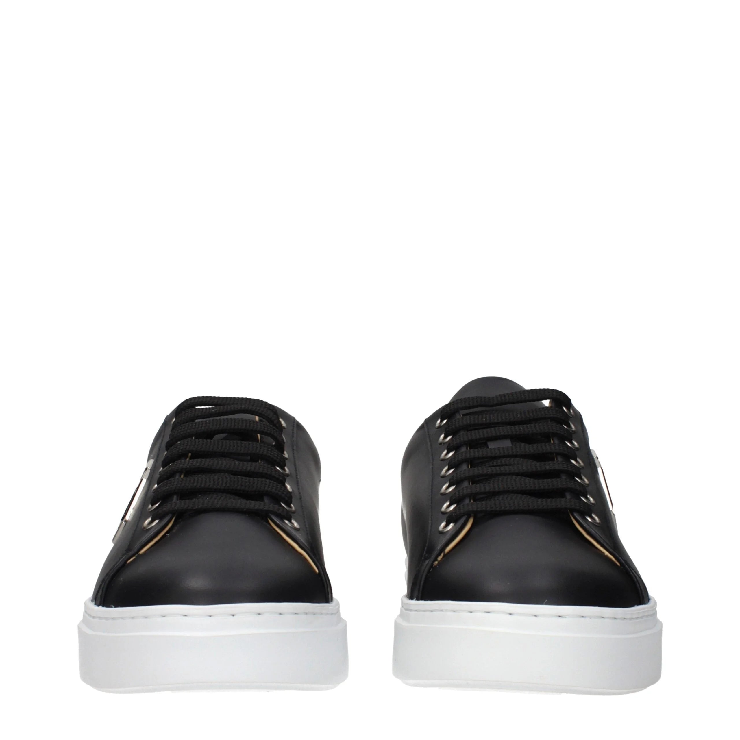 Philipp Plein Black Leather Low Top Sneakers - EU44/US11