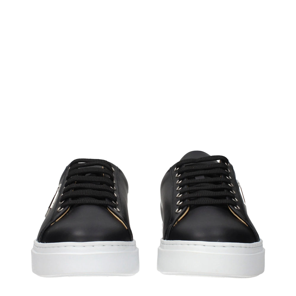 Philipp Plein Black Leather Low Top Sneakers - EU44/US11