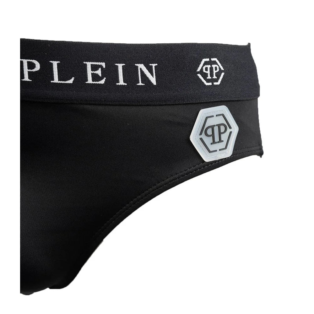 Philipp Plein Black Polyamide Men Swimwear - Swim Briefs