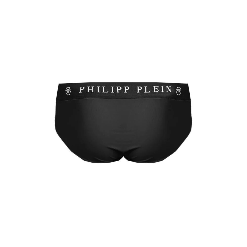 Philipp Plein Black Polyamide Men Swimwear - Swim Briefs