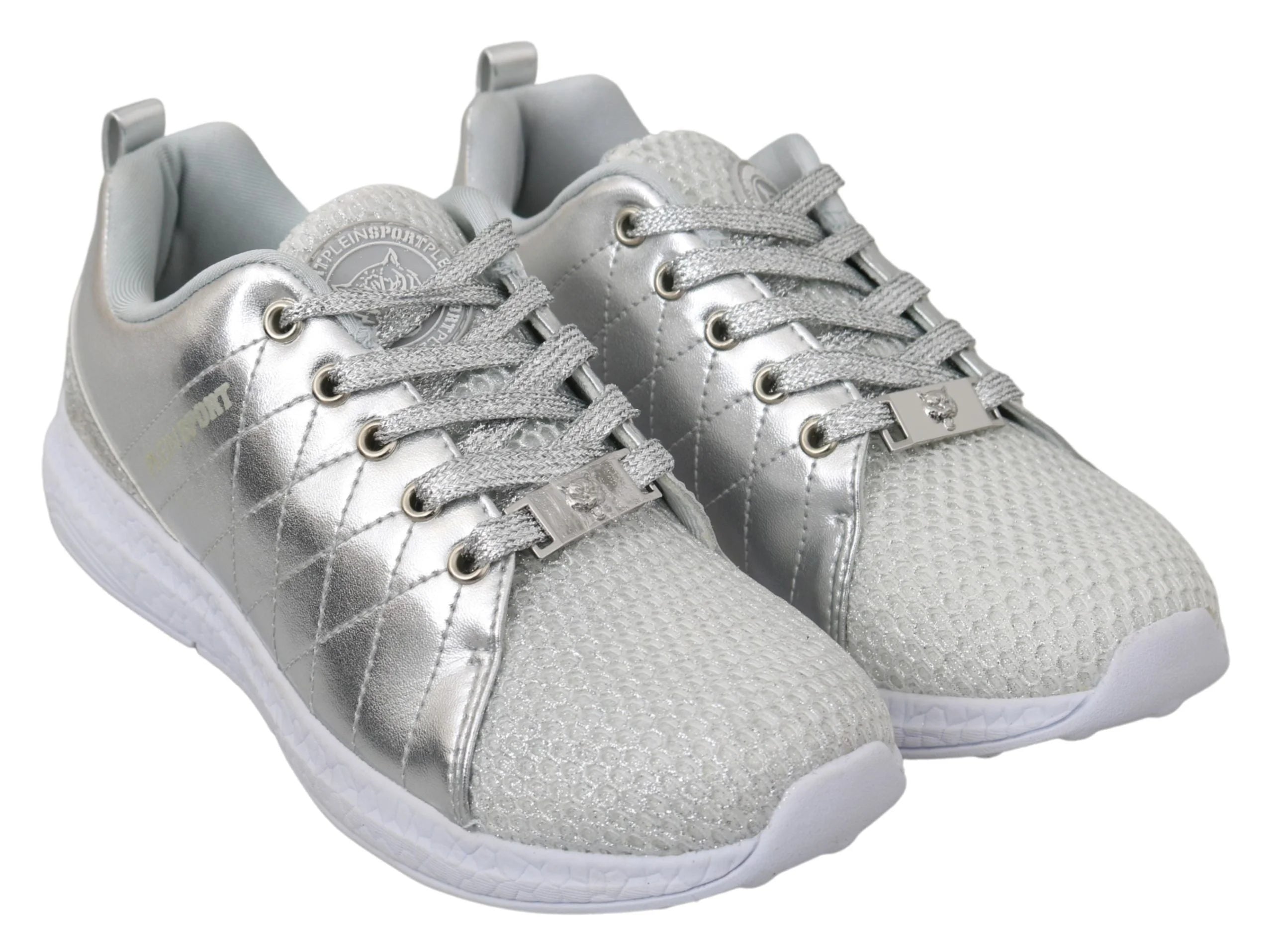 Philipp Plein Gisella Silver Polyester Sneakers Shoes - Sneakers
