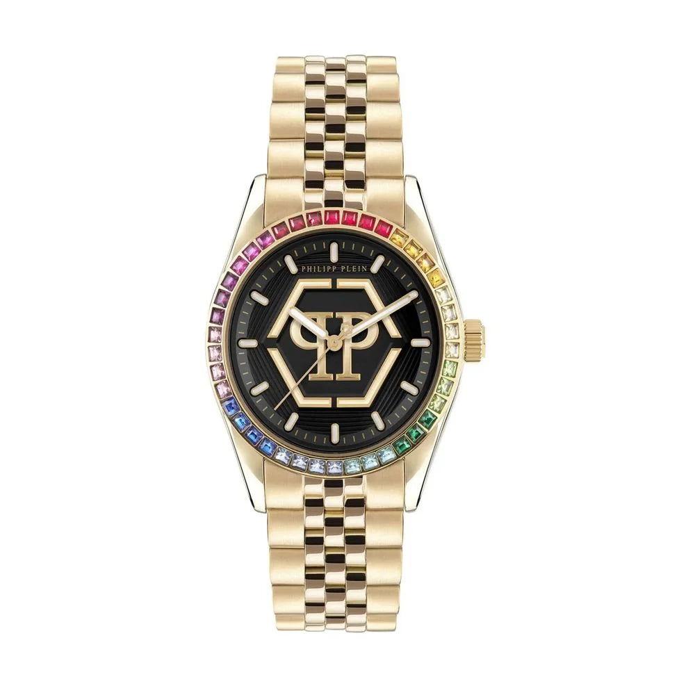 Philipp Plein Gold Stainless Steel Dress Watch
