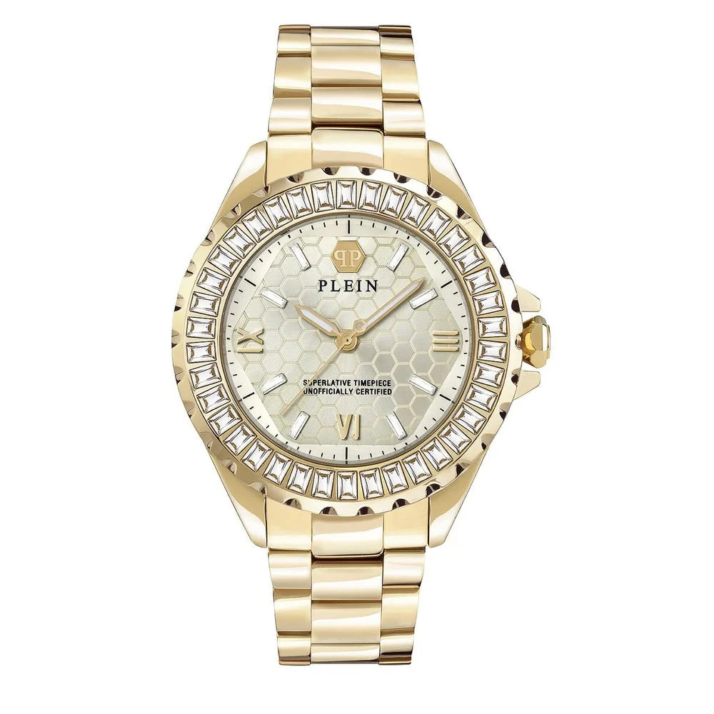 Philipp Plein Gold Stainless Steel Dress Watch
