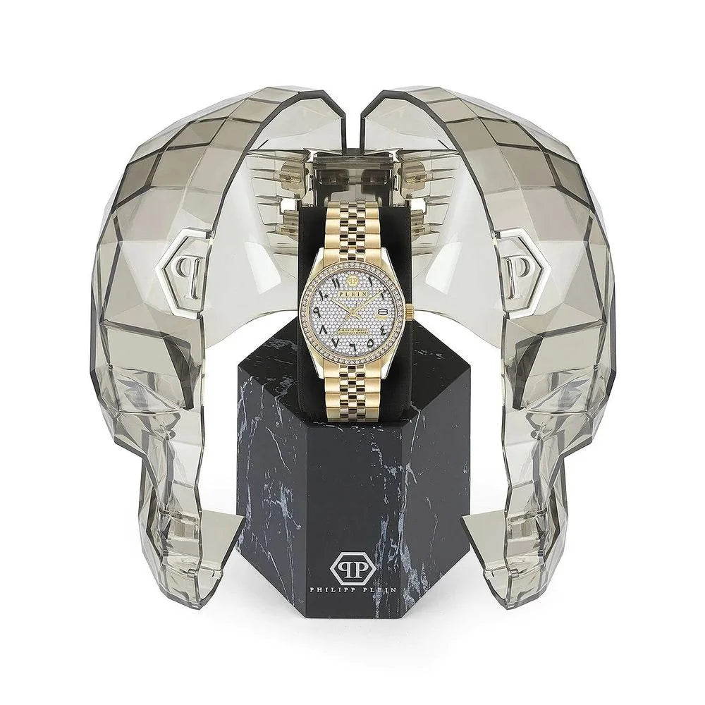 Philipp Plein Gold Stainless Steel Dress Watch