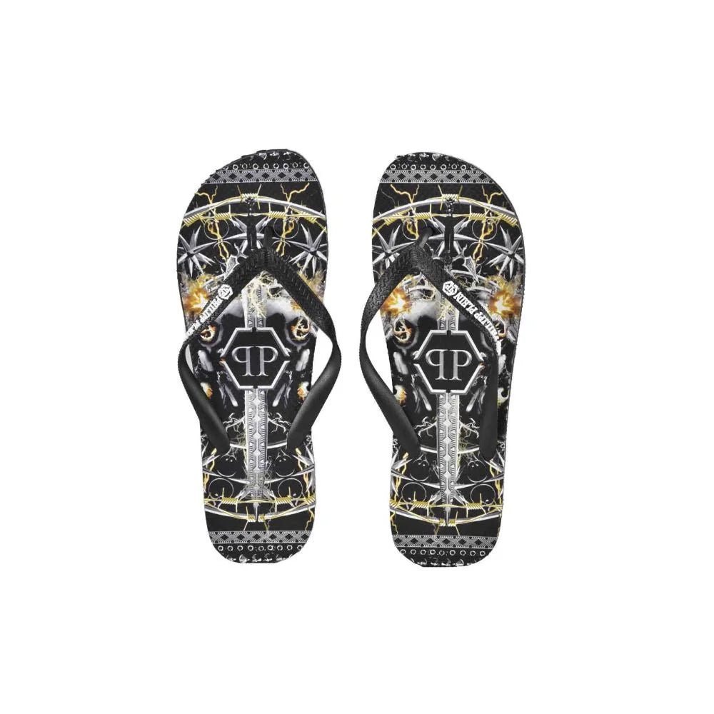 Philipp Plein Multicolor Polyester Women Flip Flop - Sandals