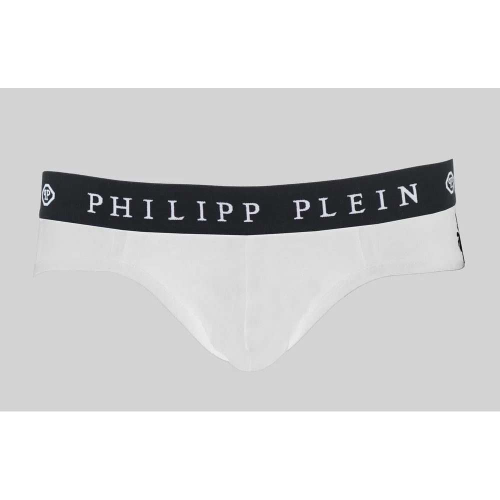 Philipp Plein White Cotton Men Boxer Short - Boxer Shorts